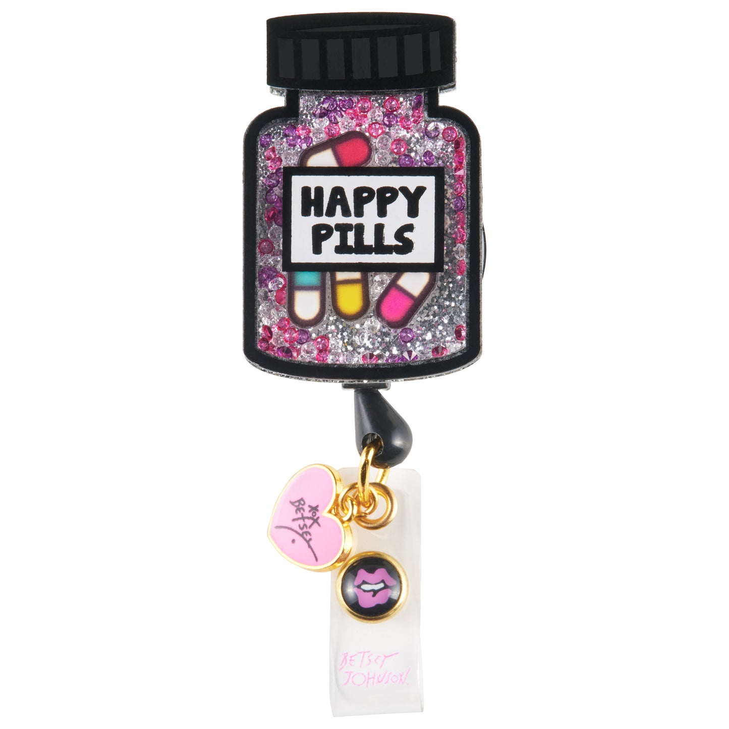 Portagafete Happy Pill Bottle - Betsey Johnson