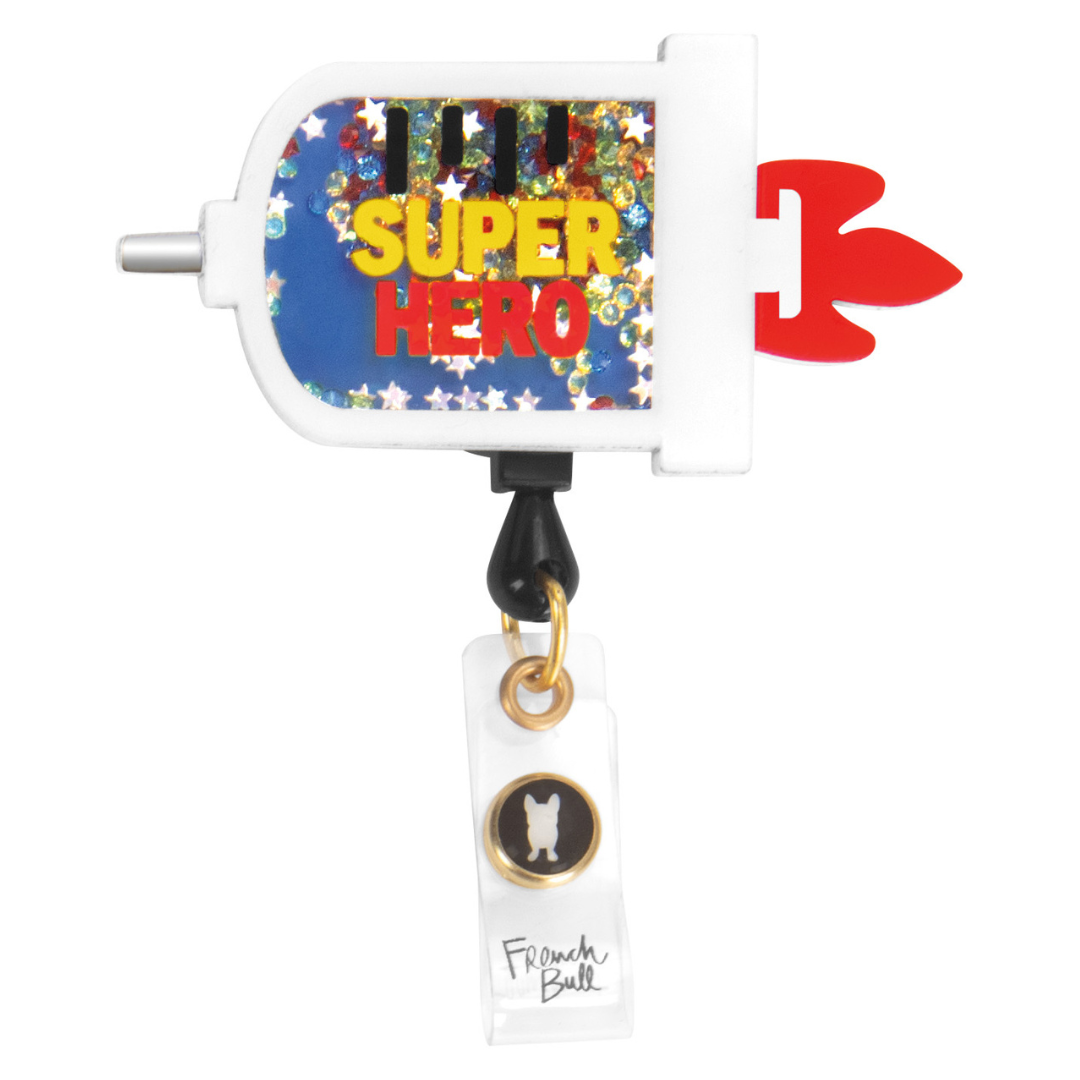 Portagafete Super Hero Shot