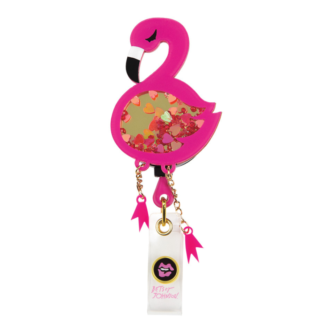 Portagafete flamingo Betsey Johnson