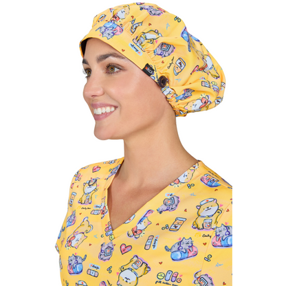 Gorro Medical Cuties Estilo Bouffant - Koi Next Gen